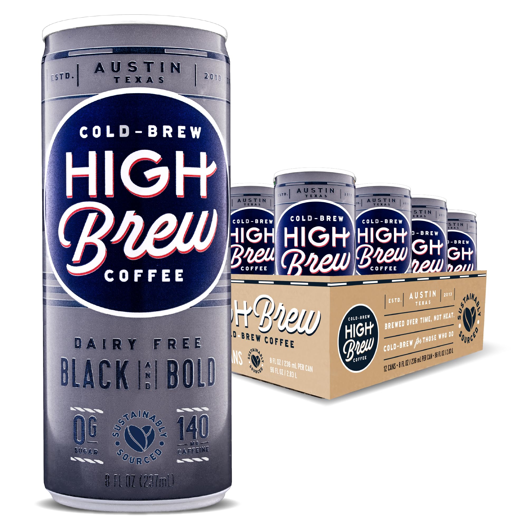 Amazon.com : High Brew Black & Bold Cold Brew Coffee, Caffeinated